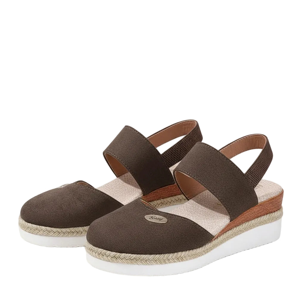 Hemp Rope Wedges Sandals Summer Lightweight Braided Closed Toe Elastic Band Shoes For Women.......