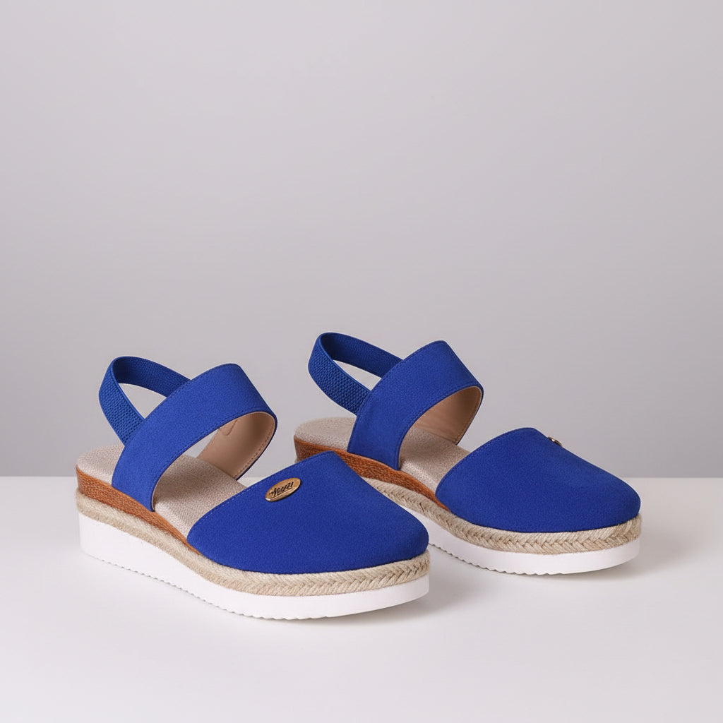 Hemp Rope Wedges Sandals Summer Lightweight Braided Closed Toe Elastic Band Shoes For Women......