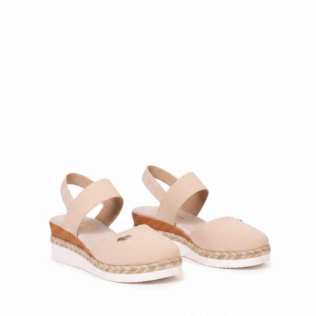 Hemp Rope Wedges Sandals Summer Lightweight Braided Closed Toe Elastic Band Shoes For Women....