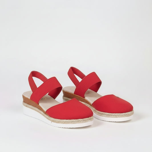 Hemp Rope Wedges Sandals Summer Lightweight Braided Closed Toe Elastic Band Shoes For Women.