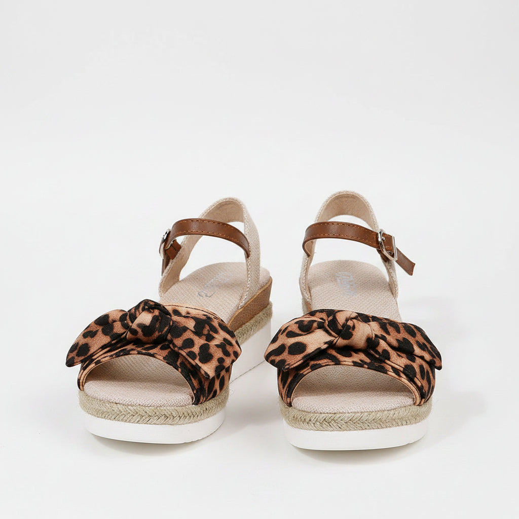 New Thick-soled Bow Sandals Summer Fashion Casual Linen Buckle Wedges Shoes For Women...