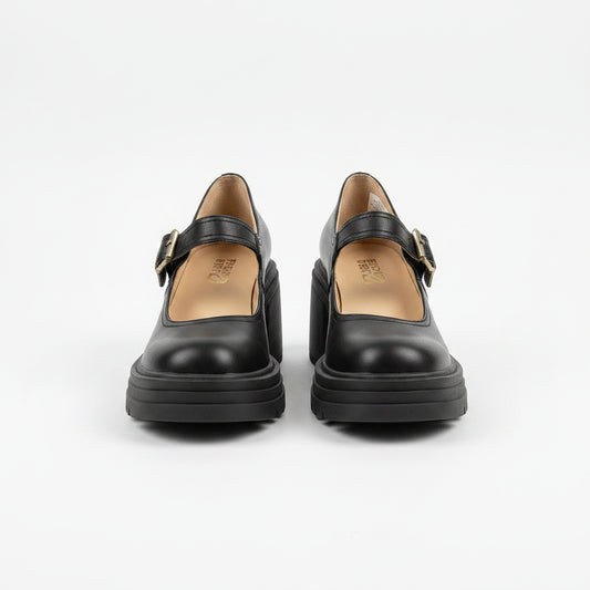Round-toe High-heeled Mary Jane Shoes For Women.